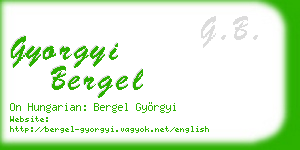gyorgyi bergel business card